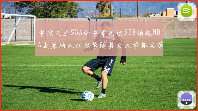 中投之王SGA命中率高达538领跑NBA麦康纳米切尔紧随其后大帝排名第七