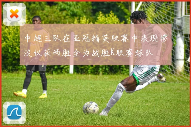 中超三队在亚冠精英联赛中表现惨淡仅获两胜全为战胜K联赛球队